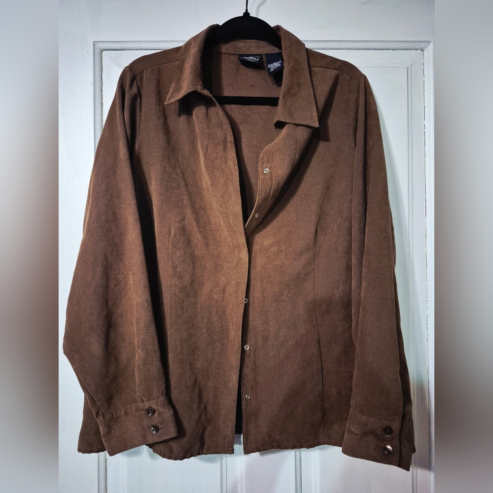 Sonoma Brown Velveteen Shirt Jacket